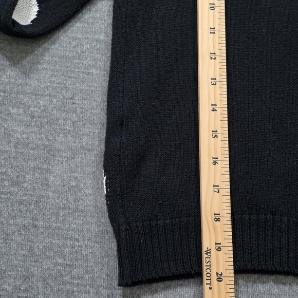 ViCOLO Northland Sweater Womens S/M Black White LS Pullover Italy Cotton Casual - Picture 10 of 14